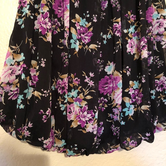 Like New Floral Print Strapless Babydoll Dress - Picture 3 of 4
